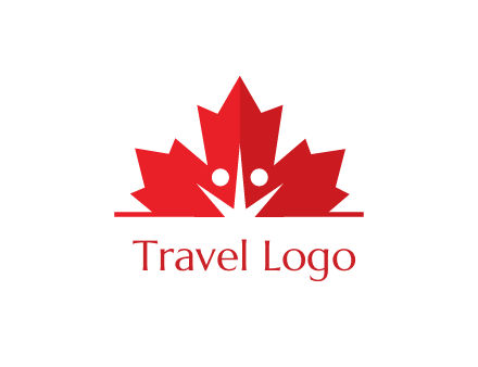 negative spacing people icon in dried leaf