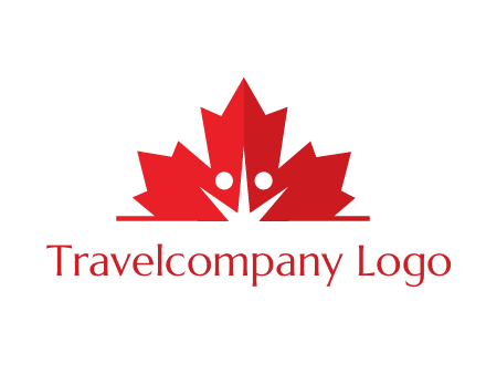 negative spacing people icon in dried leaf