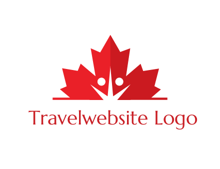 negative spacing people icon in dried leaf