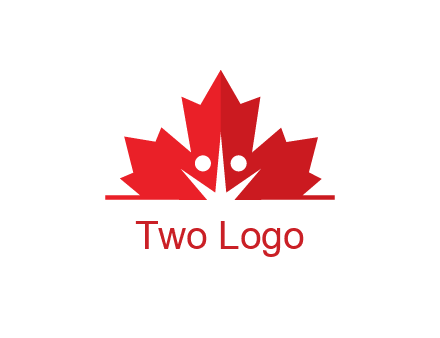 negative spacing people icon in dried leaf