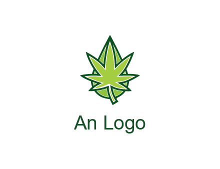 water droplet behind marijuana leaf