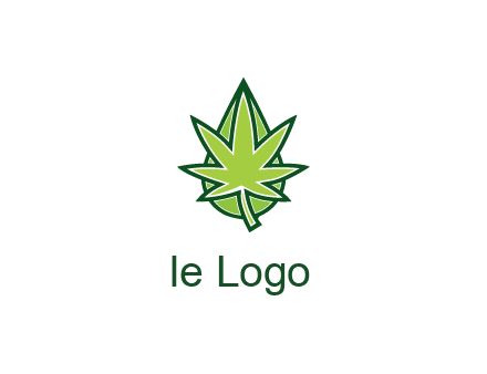 water droplet behind marijuana leaf