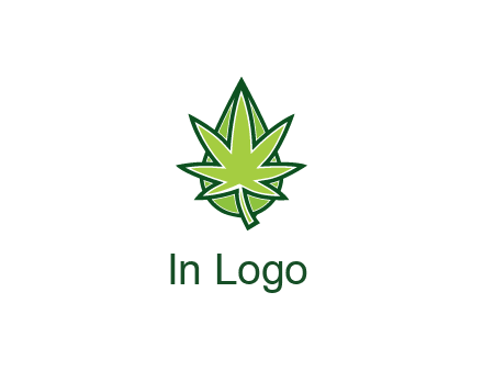 water droplet behind marijuana leaf