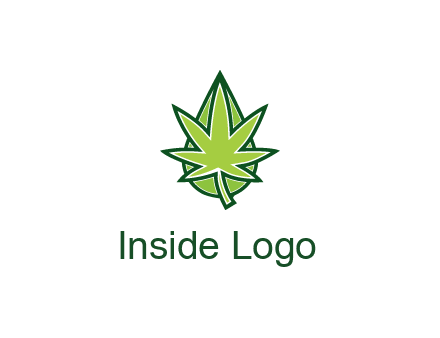 water droplet behind marijuana leaf