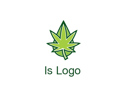 water droplet behind marijuana leaf