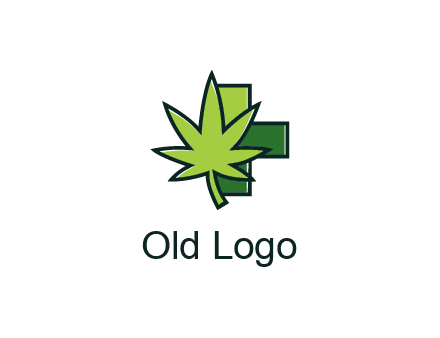 first aid sign behind marijuana leaf