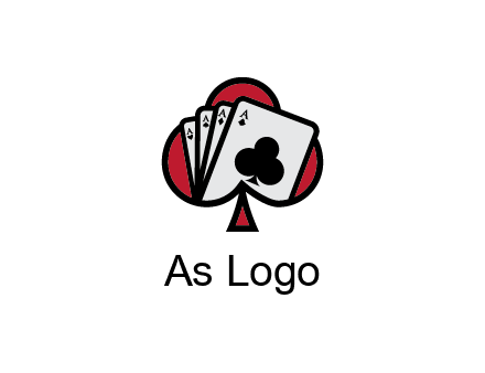 playing cards in spade logo