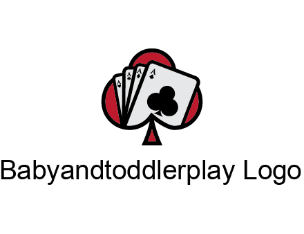 playing cards in spade logo