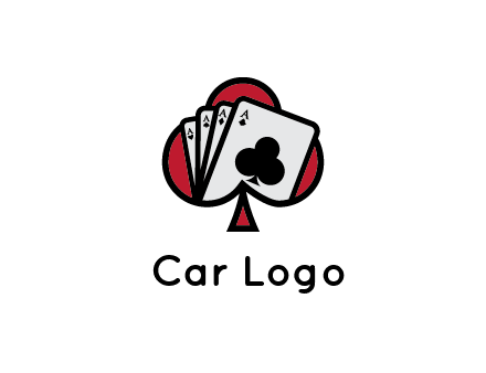 playing cards in spade logo