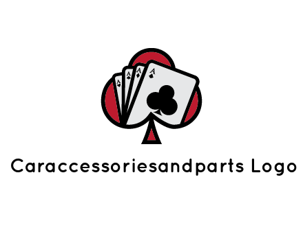 playing cards in spade logo