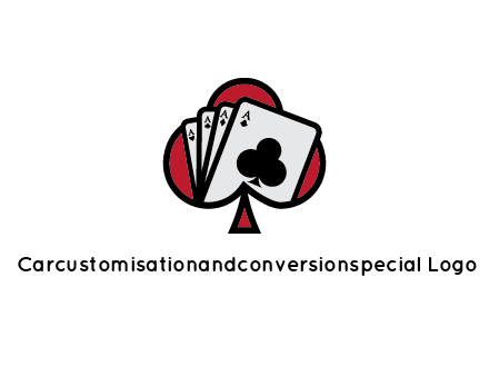 playing cards in spade logo