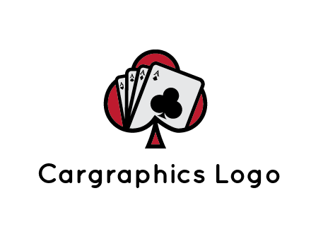 playing cards in spade logo