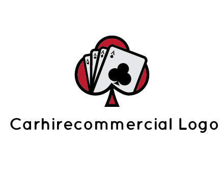 playing cards in spade logo