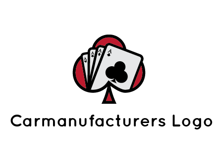 playing cards in spade logo