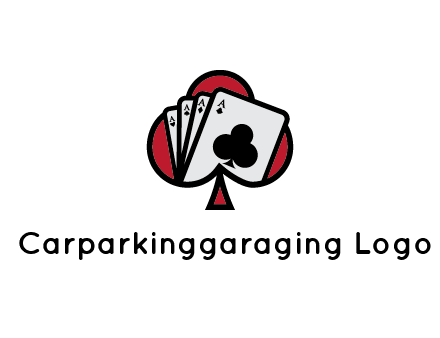 playing cards in spade logo