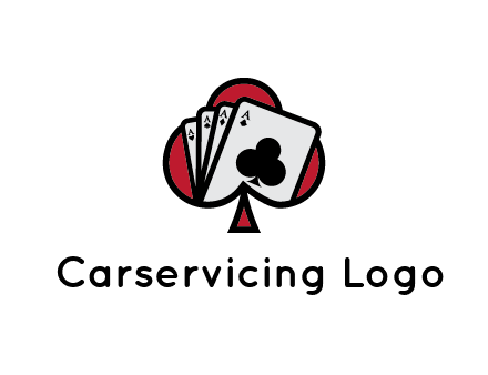 playing cards in spade logo