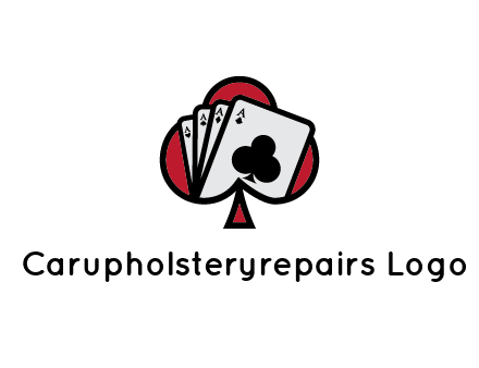 playing cards in spade logo