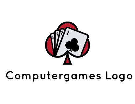 playing cards in spade logo