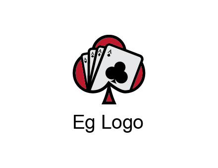 playing cards in spade logo