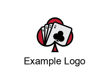 playing cards in spade logo