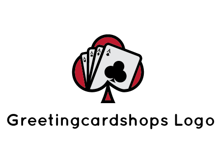 playing cards in spade logo