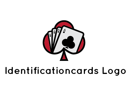 playing cards in spade logo