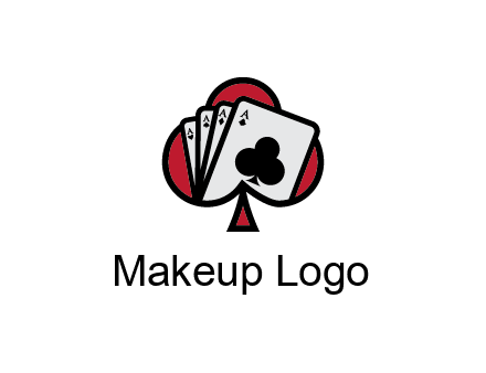 playing cards in spade logo