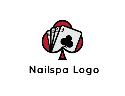 playing cards in spade logo