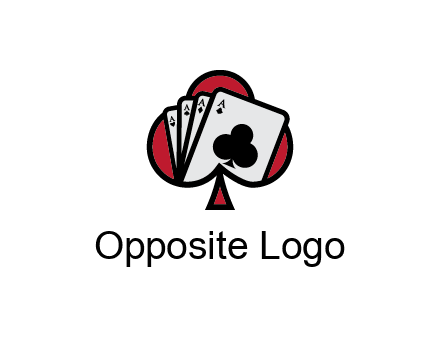 playing cards in spade logo