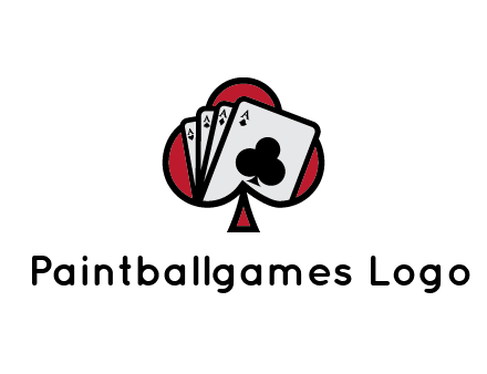 playing cards in spade logo