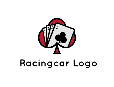 playing cards in spade logo