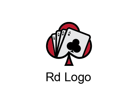 playing cards in spade logo