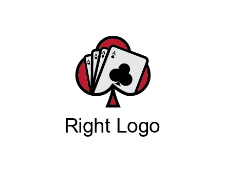 playing cards in spade logo