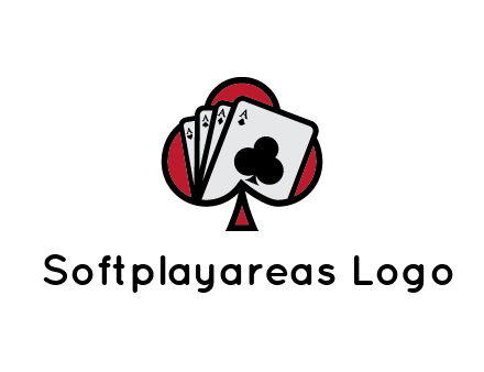 playing cards in spade logo