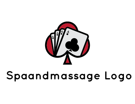 playing cards in spade logo