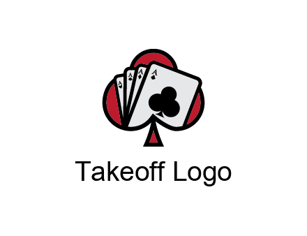 playing cards in spade logo
