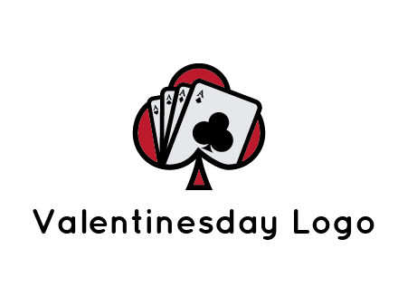 playing cards in spade logo