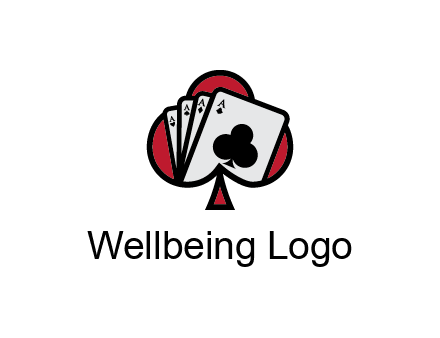 playing cards in spade logo