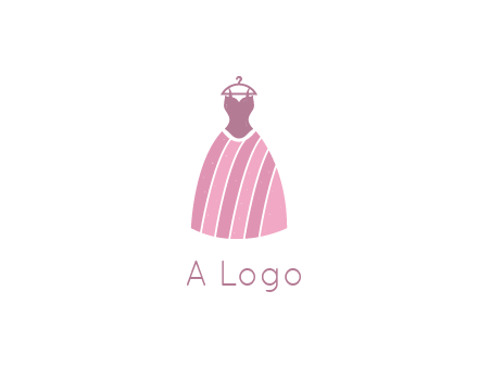 lady dress hanging on hanger