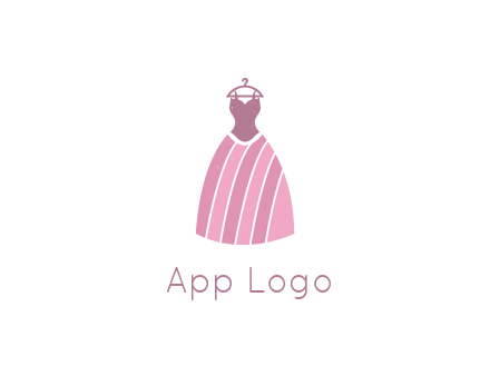 lady dress hanging on hanger