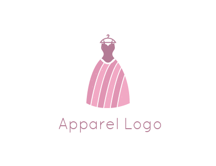 lady dress hanging on hanger