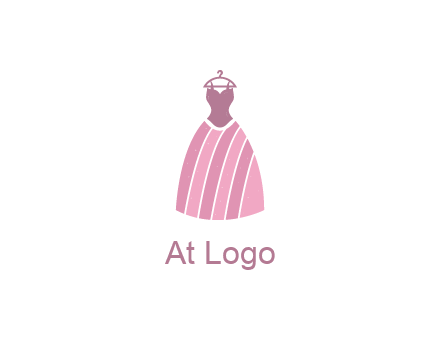 lady dress hanging on hanger