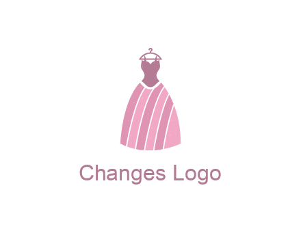 lady dress hanging on hanger