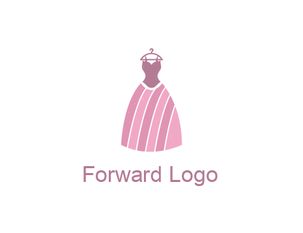 lady dress hanging on hanger