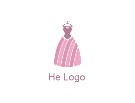 lady dress hanging on hanger