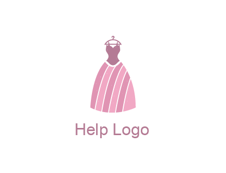 lady dress hanging on hanger