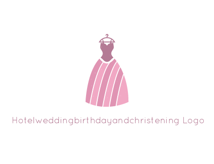lady dress hanging on hanger