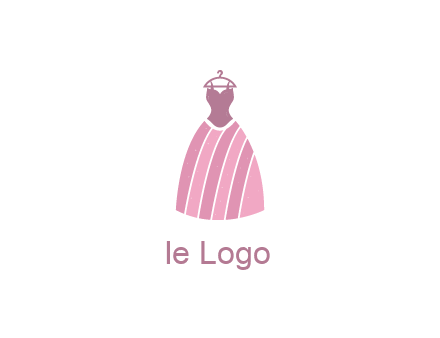lady dress hanging on hanger