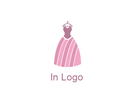 lady dress hanging on hanger