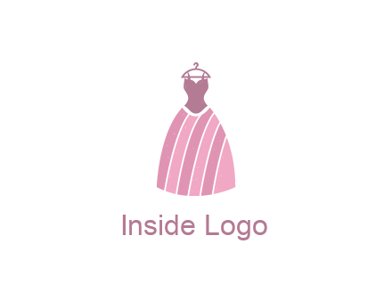 lady dress hanging on hanger